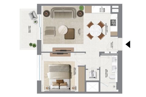 Appartement à Dubai, 1 chambre, 67.1 m², № 105893 - photo 9