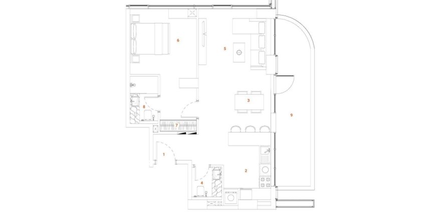 Appartement à THE ORCHARD PLACE à Jumeirah Village Circle, Dubai, 1 chambre, 85.77 m², № 31173