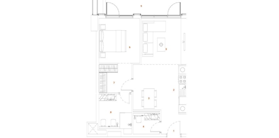 Appartement à THE ORCHARD PLACE à Jumeirah Village Circle, Dubai, 1 chambre, 72.99 m², № 31170