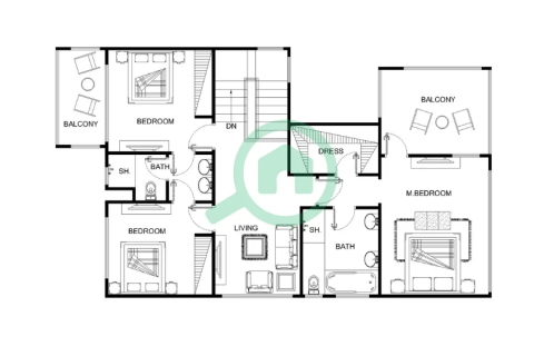 فيلا في Maple at Dubai Hills Estate, دبي هيلز استيت, دبي 4 غرف نوم, 321.07276800 م² رقم 12685 - صورة 4