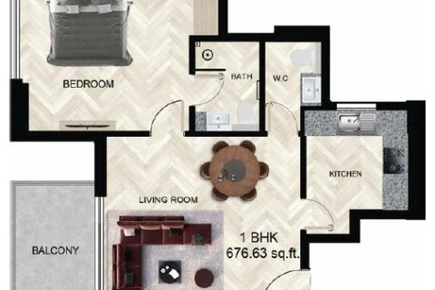 Купить квартиру в Джумейра Вилладж Серкл, Дубай: 2 спальни, 62.8м², № 4360 - фото 16