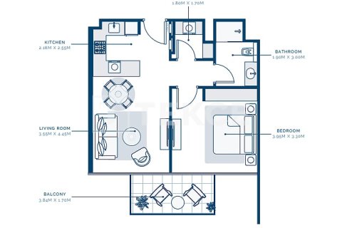 Apartment in Dubai 1 bedroom, 69 sq.m. № 102351 - photo 16