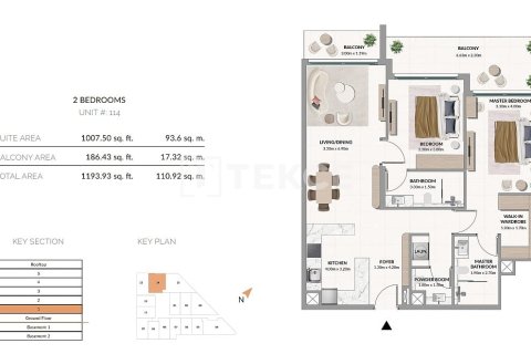 Apartment in Meydan, Dubai 3 bedrooms, 152 sq.m. № 102352 - photo 2