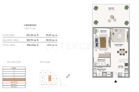 Apartment in Meydan, Dubai 3 bedrooms, 152 sq.m. № 102352 - photo 7