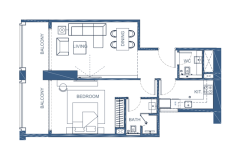 Apartamento en Al Jaddaf, Dubai, 1 dormitorio, № 92636 - foto 10