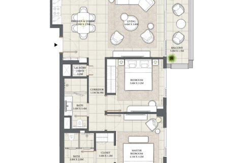 Apartment in Dubai Creek Harbour (The Lagoons), Dubai 1 bedroom, 57 sq.m. № 92629 - photo 7