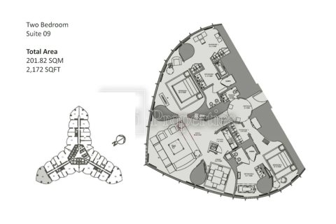 Apartamento en Downtown Dubai (Downtown Burj Dubai), Dubai, 2 dormitorios, 201.8 m², № 11917 - foto 3