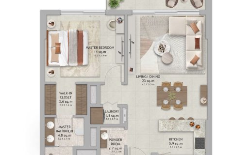 Apartamento en Dubai Land, Dubai, 1 dormitorio, 83 m², № 103397 - foto 3