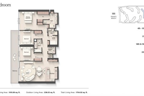 Appartement à Dubai, 1 chambre, 77 m², № 103401 - photo 10