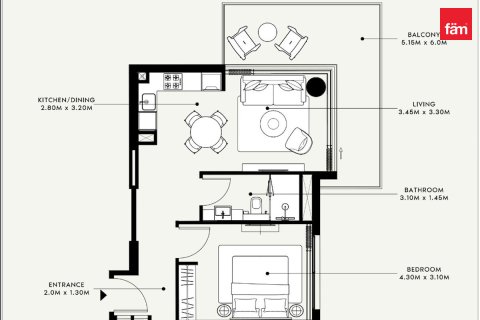 Apartamento en Dubai, 1 dormitorio, 67 m², № 115647 - foto 10