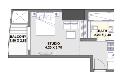 Apartment in Dubai Marina, Dubai studio, 36 sq.m. № 92497 - photo 5