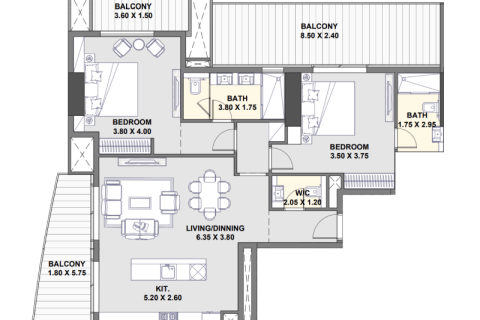 Apartment in Dubai Marina, Dubai studio, 36 sq.m. № 92497 - photo 7