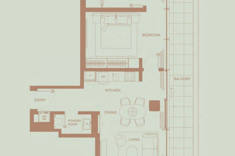 Apartment in Dubai studio, 40 sq.m. № 92489 - photo 6
