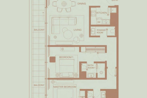 Apartment in Dubai studio, 40 sq.m. № 92489 - photo 7