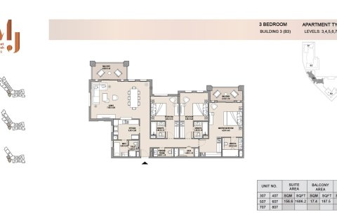 Apartment in Madinat Jumeirah Living, Umm Suqeim, Dubai 3 bedrooms, 174 sq.m. № 103678 - photo 6