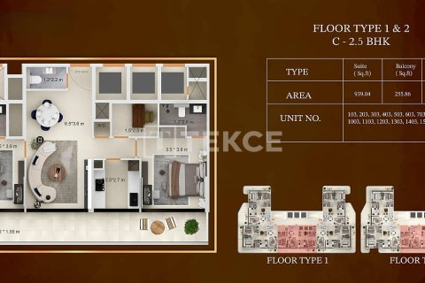 Appartement à Dubai, 2 chambres, 126 m², № 105652 - photo 5