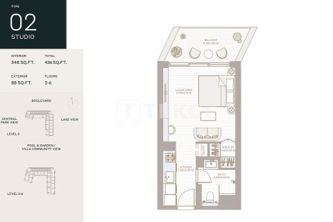 Apartamento en Dubai, 1 dormitorio, 76 m², № 105655 - foto 4