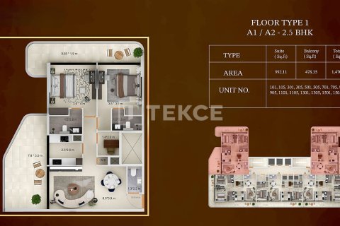 Appartement à Dubai, 3 chambres, 166 m², № 105653 - photo 6
