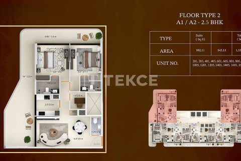Appartement à Dubai, 3 chambres, 166 m², № 105653 - photo 12
