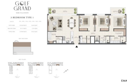 Apartment in Golf Grand in Dubai Hills Estate, Dubai 1 bedroom, 63 sq.m. № 103990 - photo 2
