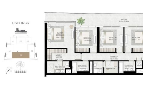 Apartamento en BEACH VISTA en EMAAR Beachfront, Dubai Harbour, Dubai, 1 dormitorio, 67 m², № 103987 - foto 11