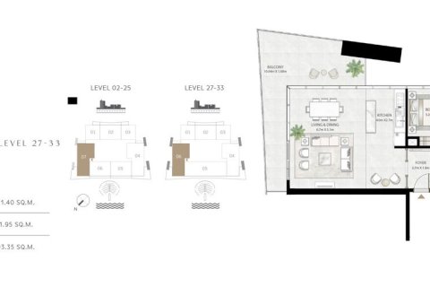 Apartamento en BEACH VISTA en EMAAR Beachfront, Dubai Harbour, Dubai, 1 dormitorio, 67 m², № 103987 - foto 10