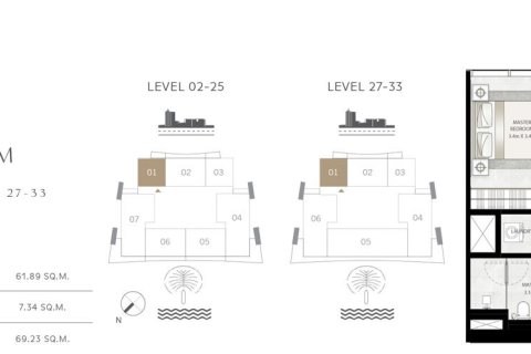 Apartamento en BEACH VISTA en EMAAR Beachfront, Dubai Harbour, Dubai, 1 dormitorio, 67 m², № 103987 - foto 8