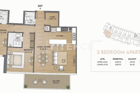 Apartamento en Dubai, 3 dormitorios, 168 m², № 108849 - foto 2
