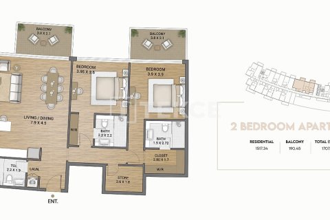 Apartamento en Dubai, 2 dormitorios, 136 m², № 108848 - foto 17