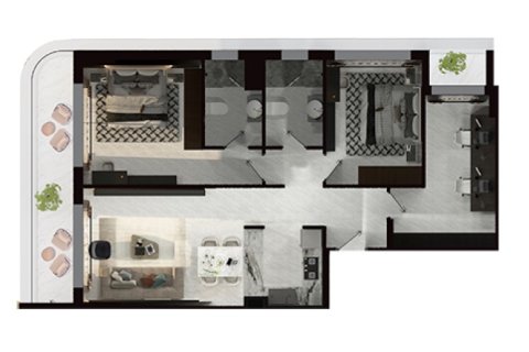 Appartement à Arjan, Dubai, 2 chambres, 105.2 m², № 3924 - photo 2