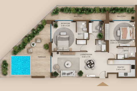 Apartment in Dubai 2 bedrooms, 159 sq.m. № 47415 - photo 14