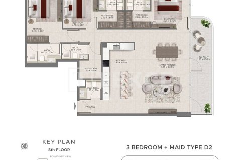 Apartment in Dubai 1 bedroom, 90 sq.m. № 111527 - photo 2