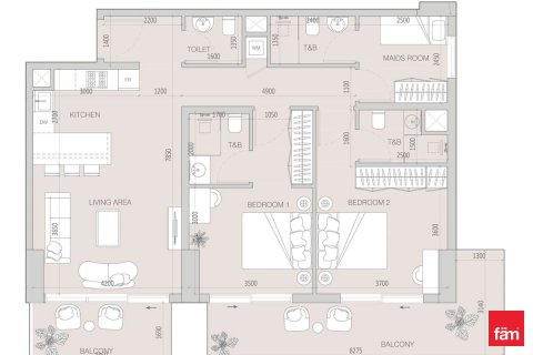 شقة في دبي 2 غرف نوم, 116.5 م² رقم 77654 - صورة 3