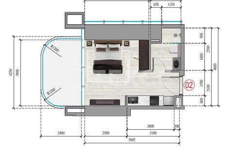 Apartment in Dubai studio, 40 sq.m. № 38608 - photo 10