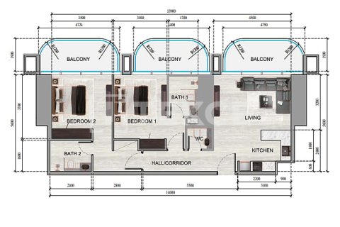 Apartment in Dubai studio, 40 sq.m. № 38608 - photo 12