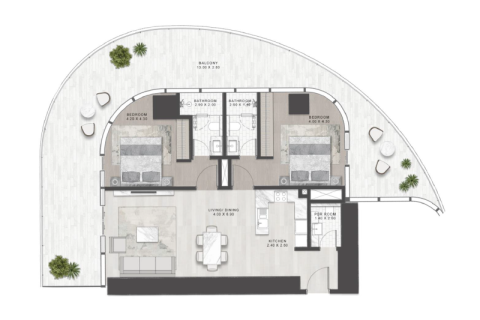 Apartment in Dubai Media City, Dubai 1 bedroom, 75 sq.m. № 92647 - photo 6