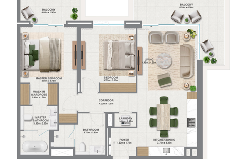 Apartment in Dubai South (Dubai World Central), Dubai 1 bedroom, 74 sq.m. № 92641 - photo 3