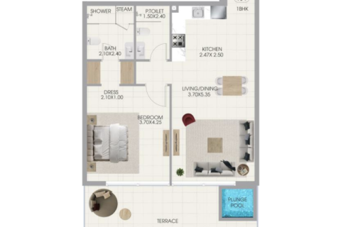 Apartment in Dubai 1 bedroom, 67 sq.m. № 92529 - photo 7