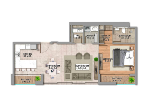 Apartment in Dubai 1 bedroom, 78 sq.m. № 103573 - photo 3