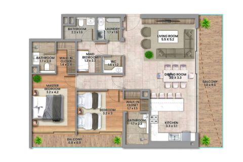 Apartment in Dubai 1 bedroom, 78 sq.m. № 103573 - photo 2