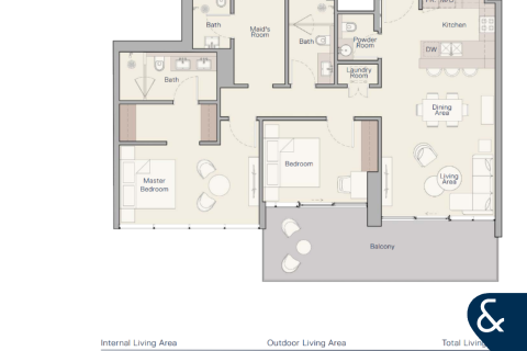 Apartamento en Business Bay, Dubai, 2 dormitorios, 131 m², № 74655 - foto 14