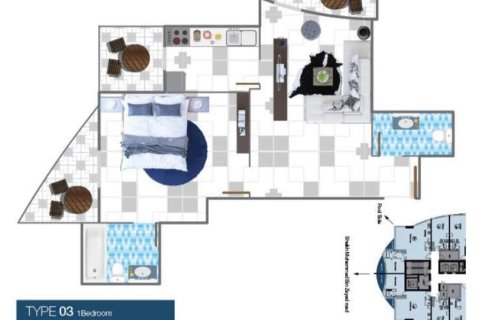 Appartement à Jumeirah Village Circle, Dubai, 1 chambre, 63.27 m², № 37997 - photo 2