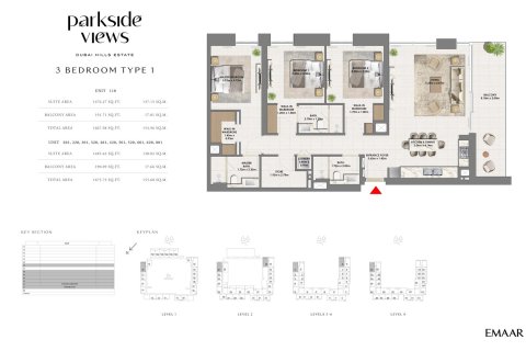 Apartment in Dubai Hills Estate, Dubai 1 bedroom, 65 sq.m. № 103997 - photo 4