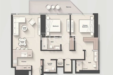 Apartment in Jumeirah Islands, Dubai 3 bedrooms, 152 sq.m. № 23441 - photo 3