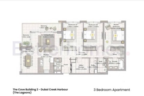 Купить квартиру в Dubai Creek Harbour (The Lagoons), Дубай: 3 спальни, 162м², № 56550 - фото 11