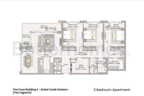 Apartamento en Dubai Creek Harbour (The Lagoons), Dubai, 3 dormitorios, 162 m², № 56550 - foto 2