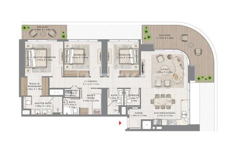 Apartamento en Dubai Harbour, Dubai, 2 dormitorios, 128 m², № 123701 - foto 11