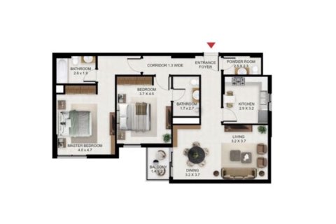 Appartement à Jebel Ali, Dubai, 2 chambres, 110.5 m², № 137658 - photo 10