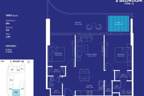 Apartment in Maritime City, Dubai studio, 40 sq.m. № 103680 - photo 3
