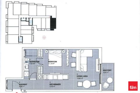 Apartment in Dubai 55.2 sq.m. № 50675 - photo 15